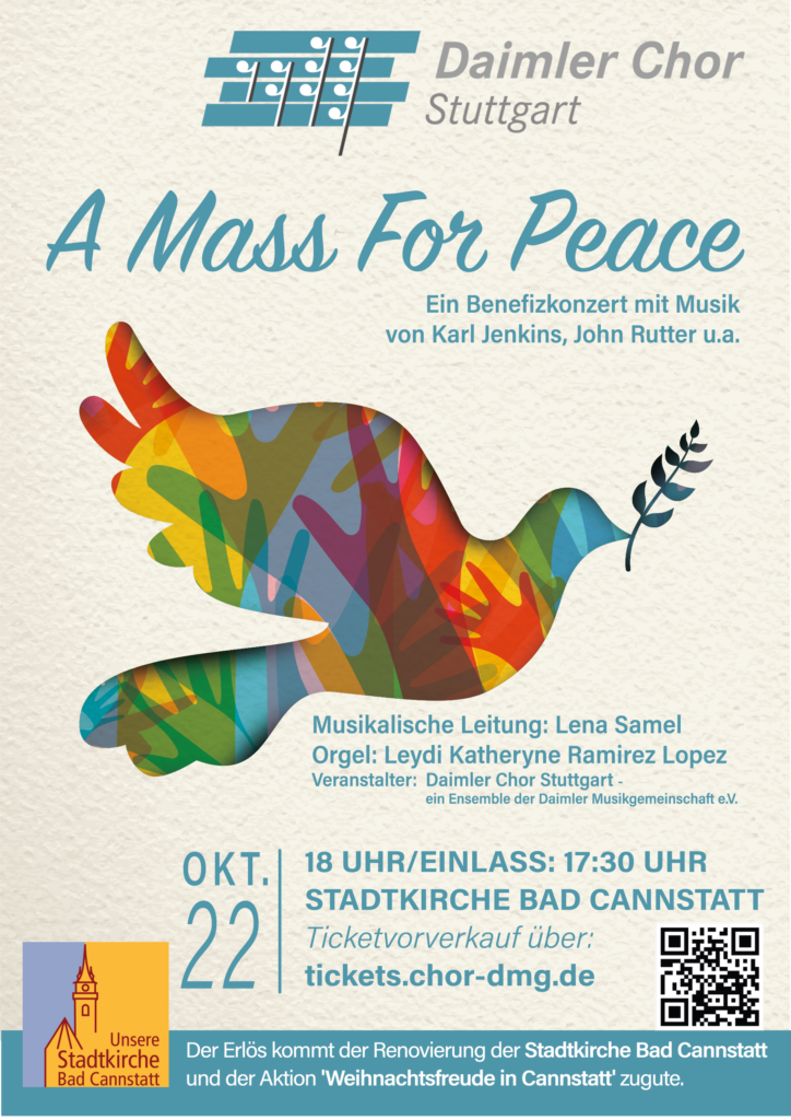 Flyer zum Konzert "A Mass for Peace"